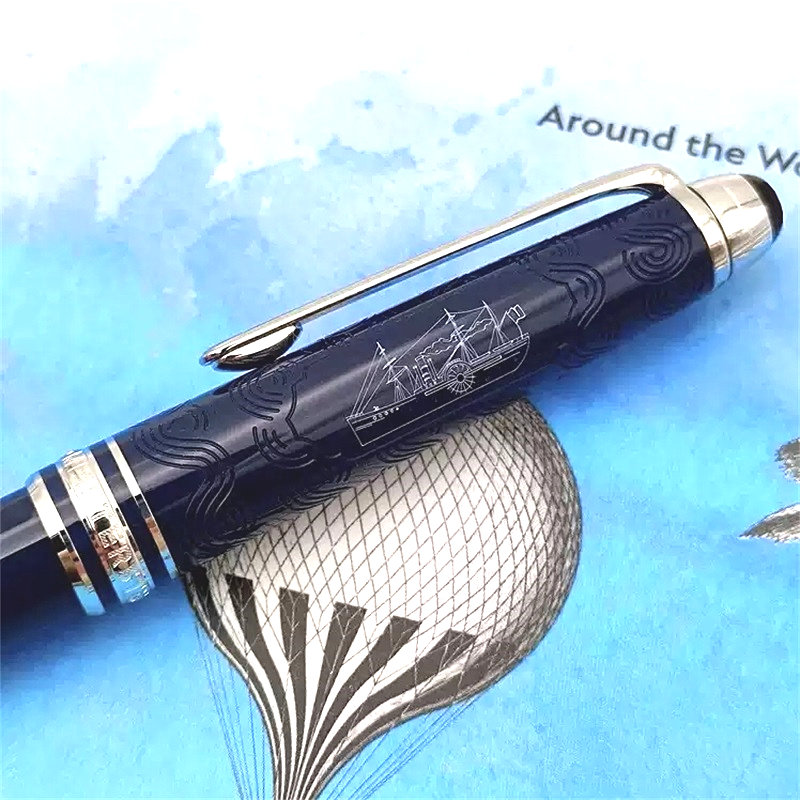 Special Edition Around the World in 80 Days 163 Rollerball Pen Ballpoint Pen Office School Writing Ink Fountain Pens With Serial Number