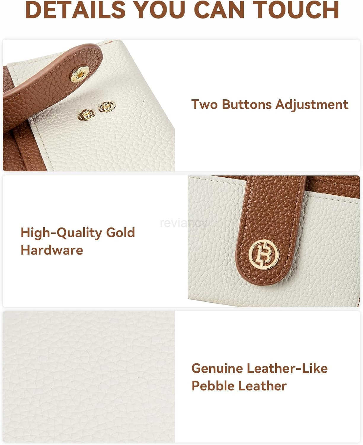 Slim Wallet for Women Small RFID Blocking Holder Leather Bifold Wallets with Zipper Coin Pocket BeigeBrownW250906