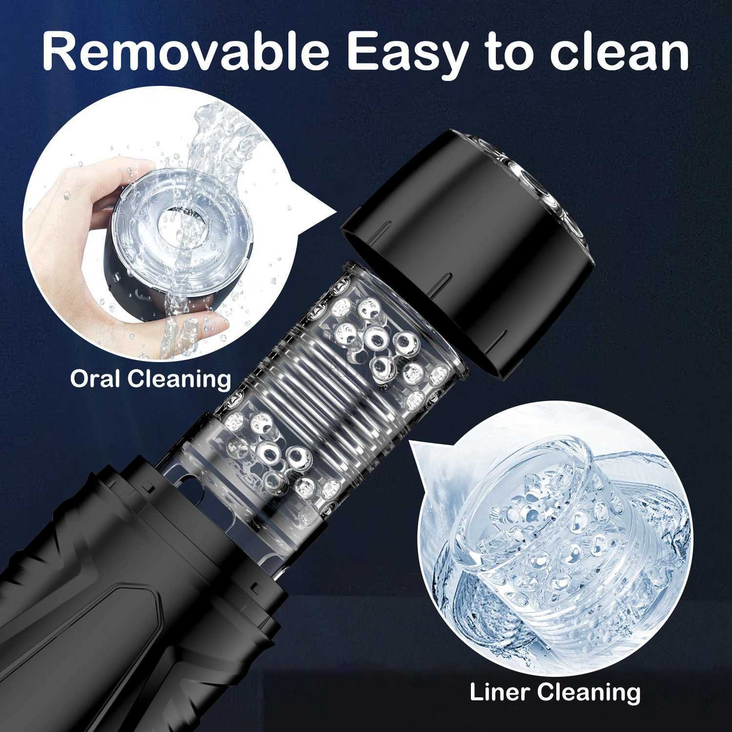 Automatic Telescopic Male Masturbator 7 Thrusting Rotating Modes Pocket Pussy Blowjob Sex Machine Penis Pump Piston Mastubator W250906