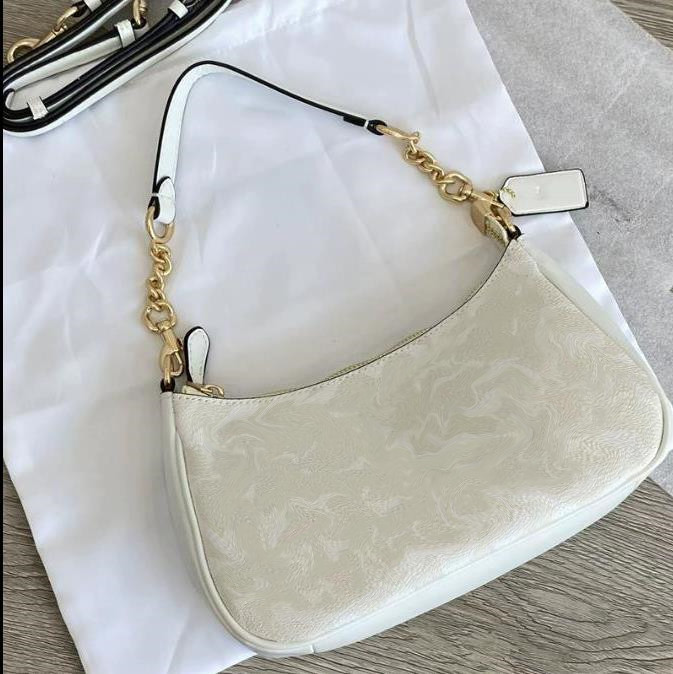 New fashion bags Underarm Small Handbags Designer Women Shoulder Bag Soft Teri Hobo Half-moon Ladies Baguette Chain Strap Croissant Bags Pink Purse
