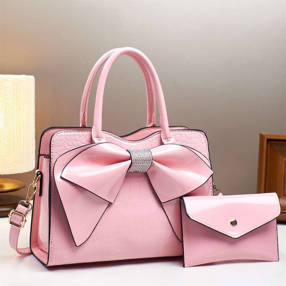 Two-Piece Bowknot Mother-Daughter 2025 New Style Elegant Textured Handbag Casual Women's Bag