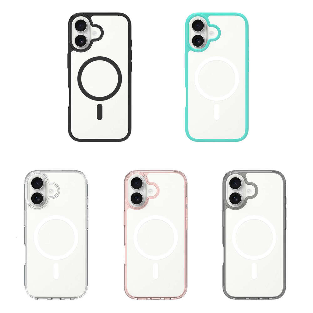 DHelectronics Suitable for Apple Anti-Scratch 2.0mm Magnetic Transparent Phone Case 17 Pro Two-in-One Airbag Protective Cover