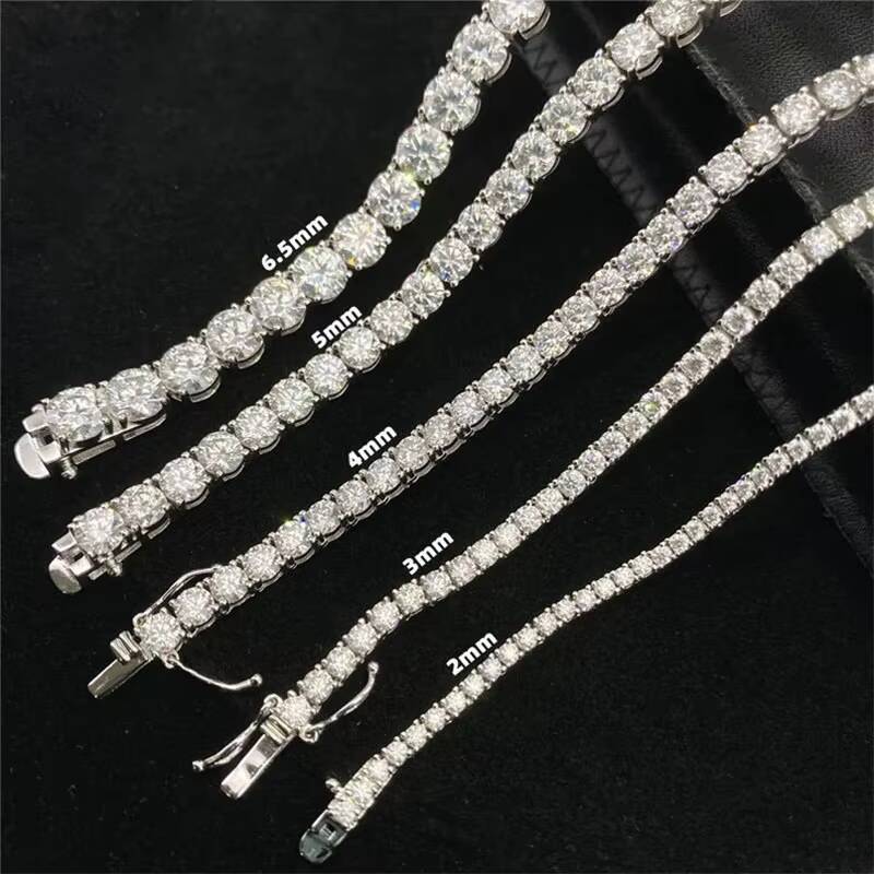 2mm 3mm 4mm 5mm 65mm 7mm 8mm Classic Necklace Silver Vvs Moissanite Mens Chains Fine Jewelry Tennis Chain