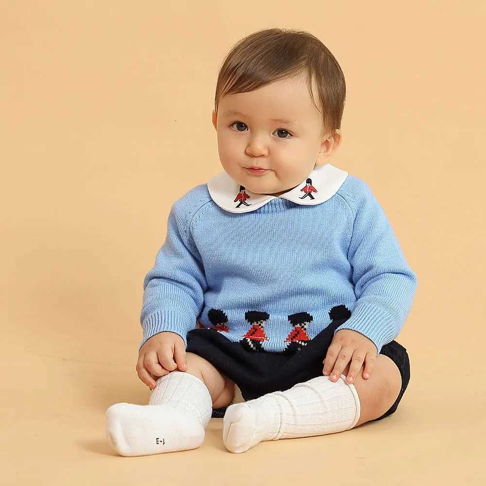 Boys Pullover Sweater Baby Tops Spanish Toddler Knitted Cartoon Sweater Kids Knitting Pullovers Children Clothes Knitwear Unisex X250906