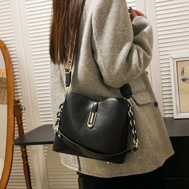 Designer Bag Fashion Brand Women's Big Shoulder Crossbody PU Leather Messenger Handbag Travel Tote Bag For Female Purse