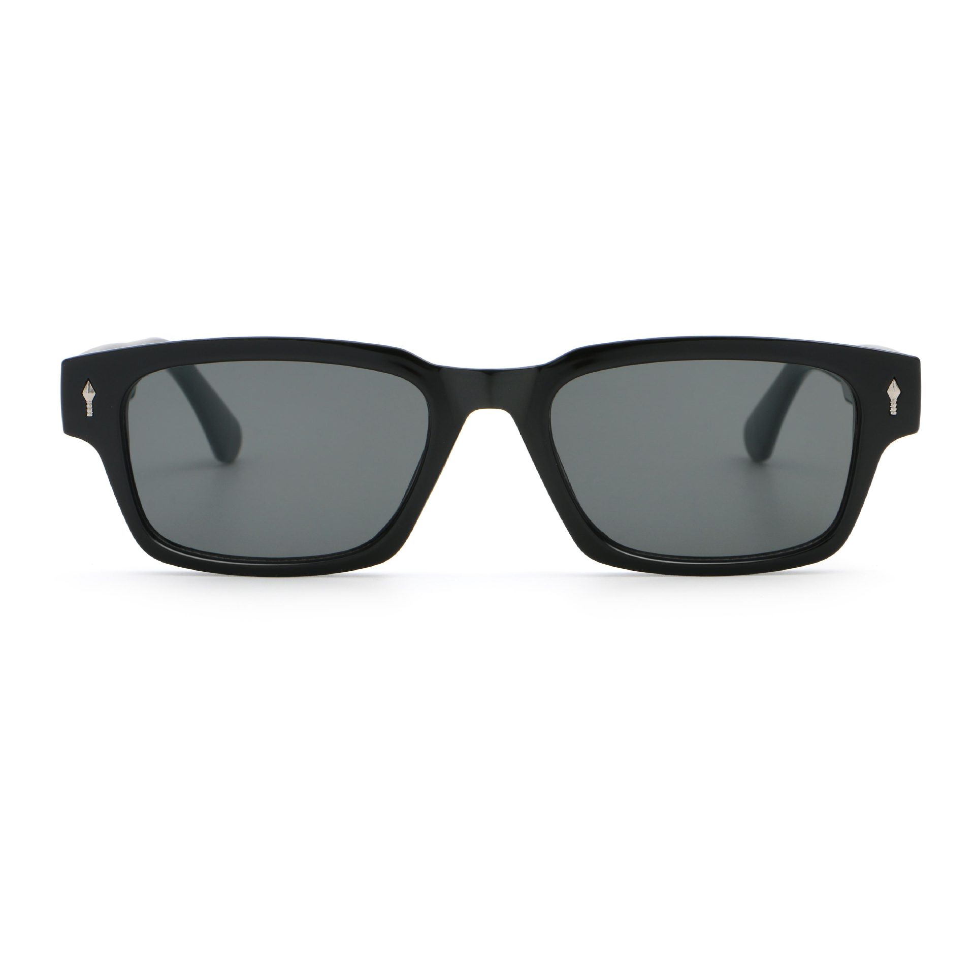 New Square framed Sunglasses with Beige Nails American Retro style High end Unisex Shades in European and American Fashion