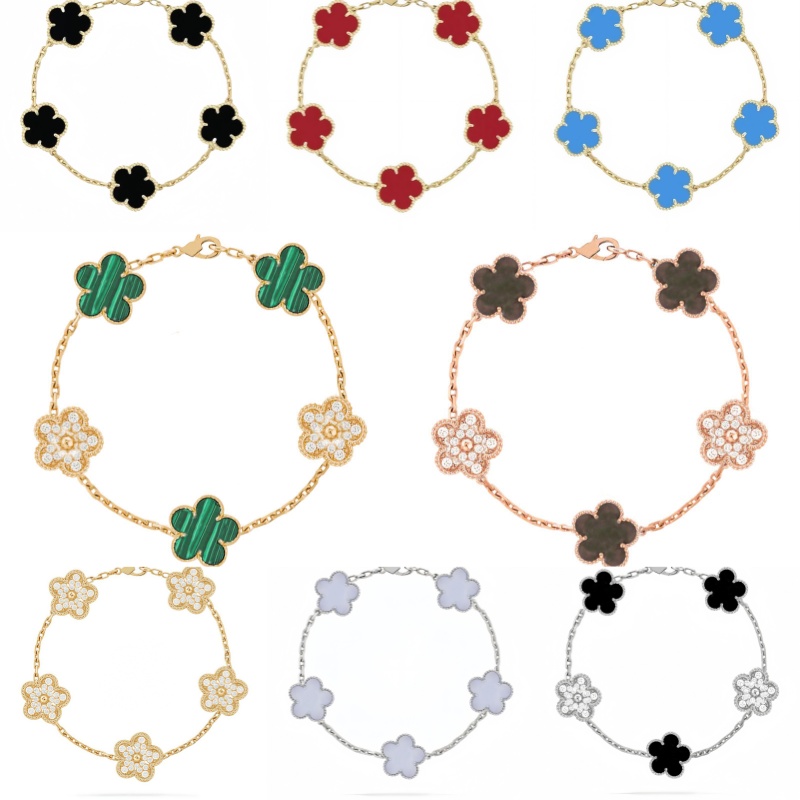 Designer 18K Gold Classic Clover Bracelet for Women 15MM Width 19CM Length Luxury Holiday Gift Jewelry High Quality Textured Brand Accessory