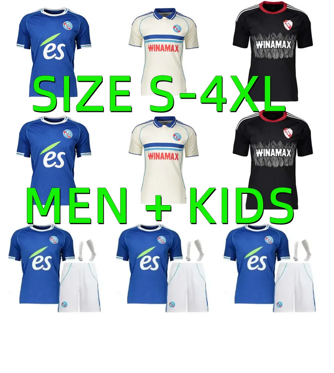 2025 2026 RC Strasbourg Alsace Soccer Jerseys 25 26 MARA DIARRA BAKWA LUKOVIC MWANGA EMEGHA ANDREY SANTOS MOREIAR JR. 24 25 football men kids shirt socks