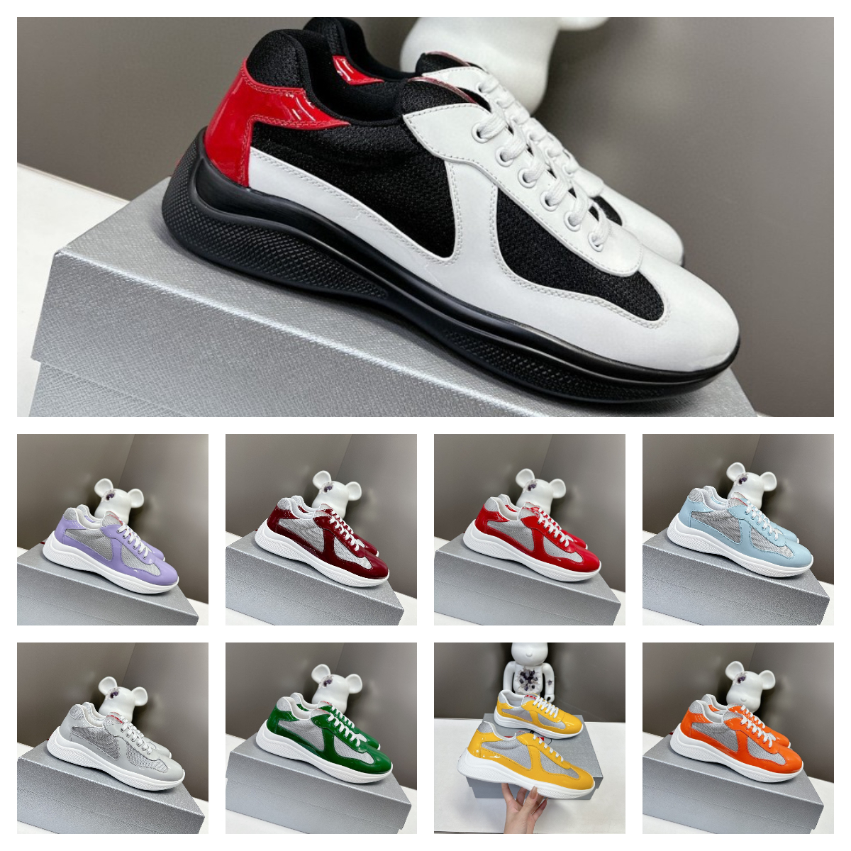 Popular Designer Americas Cup Low Top mens women shoes casual shoes red black Mesh Breathable shoes campuses 00s shoes out of office Blue Orange sports shoes Runner