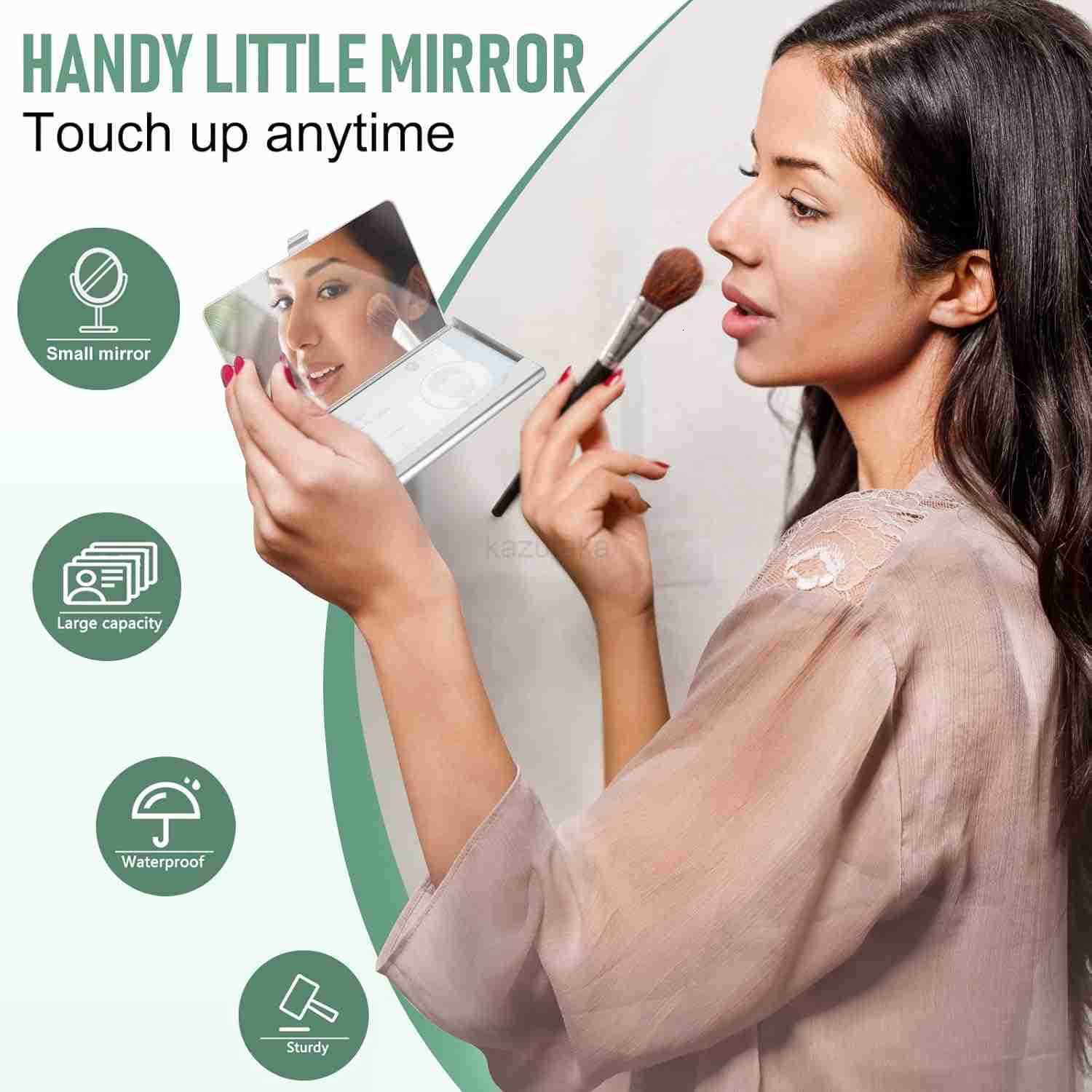 Business Card Holder Case Wallet for Women Metal Retro Blooming Flower Slim Pocket Purse Square Card Cases Cute For Realtors Real Estate Agents Z25090