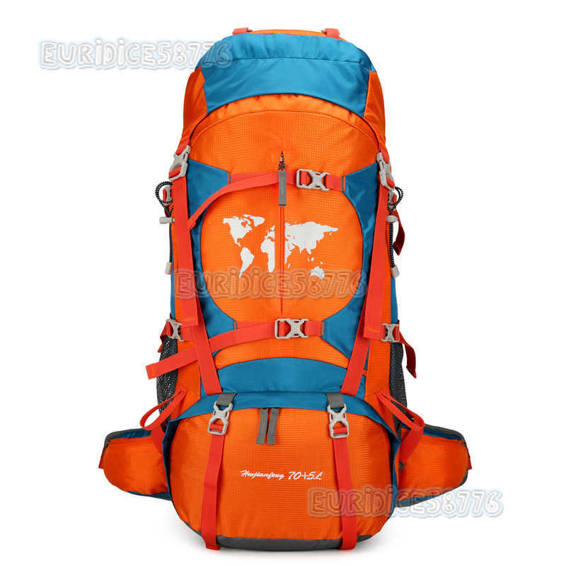 75l Large Capacity Mountaineering Bag Oxford Cloth Outdoor Hiking Backpack Travel Camping Frame Backpack H250906