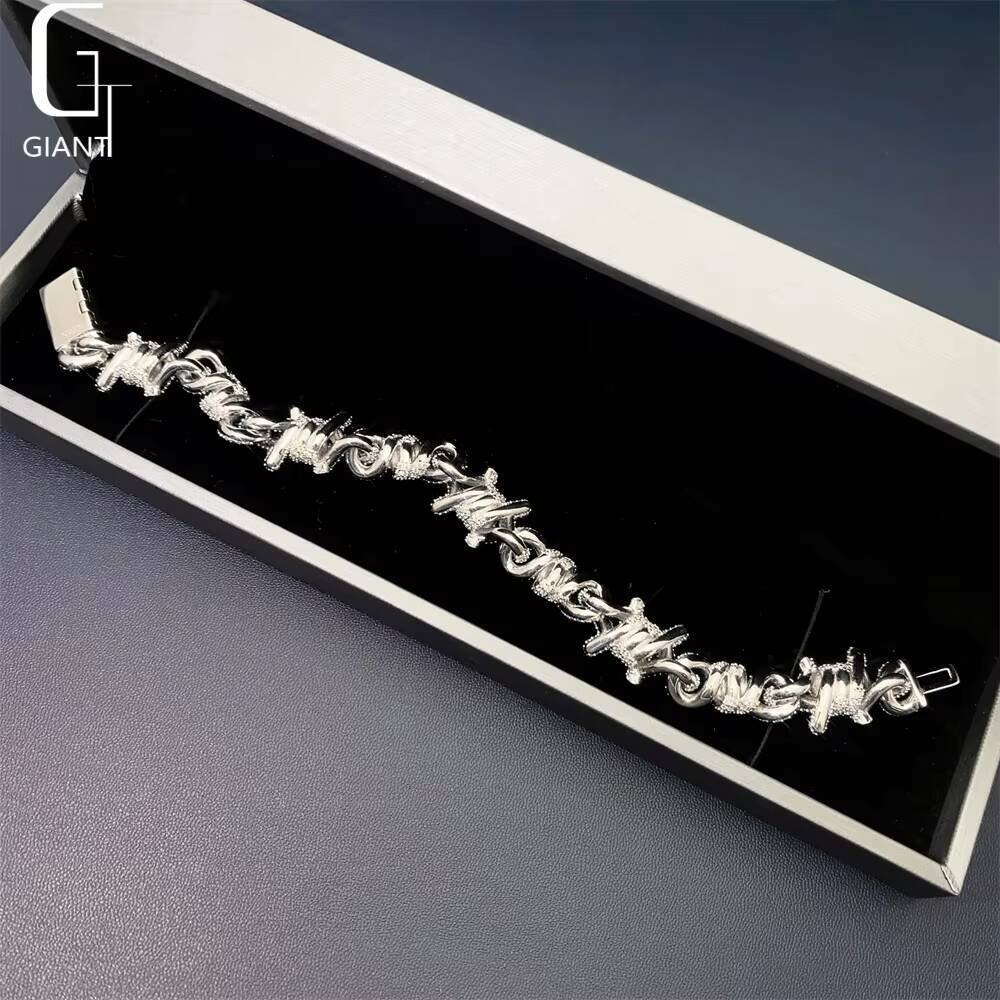New Design Bracelet Iced Out Hip Hop Jewelry 925 Silver Moissanite Diamond Bracelets Lucky Chain Bracelets Unisex