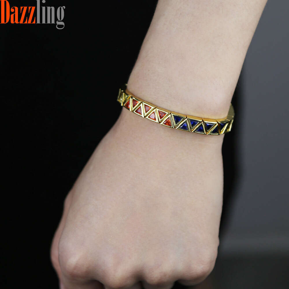 DHpet New European - American Style Triangular Zircon Elastic - cord Bracelet