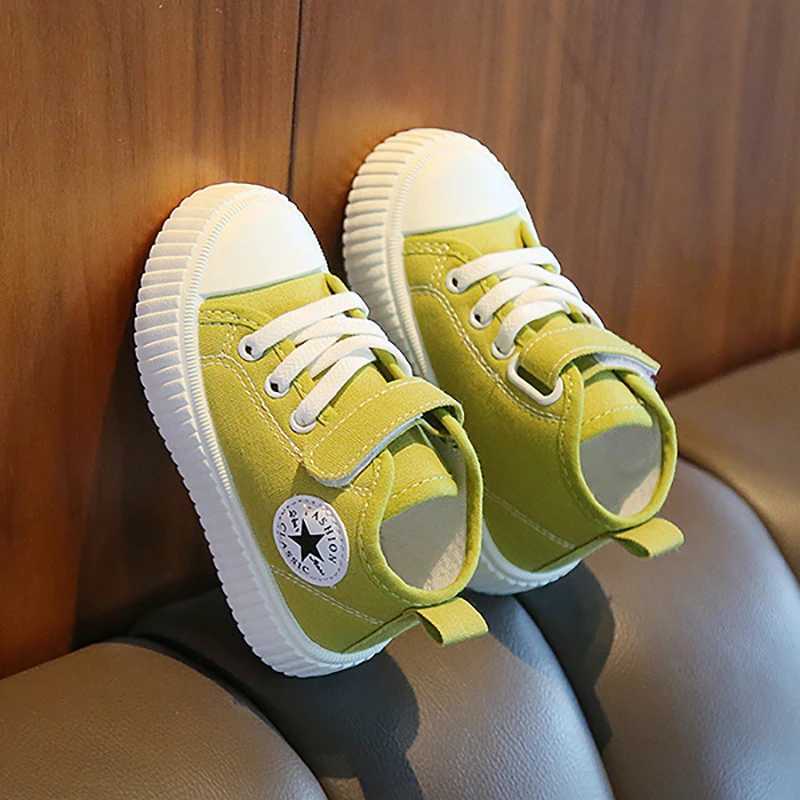 Children Canvas Hightop Comfortable Breathable Anti Slip Soft Sole Wearresistant Kids Daily Casual Shoes H260130