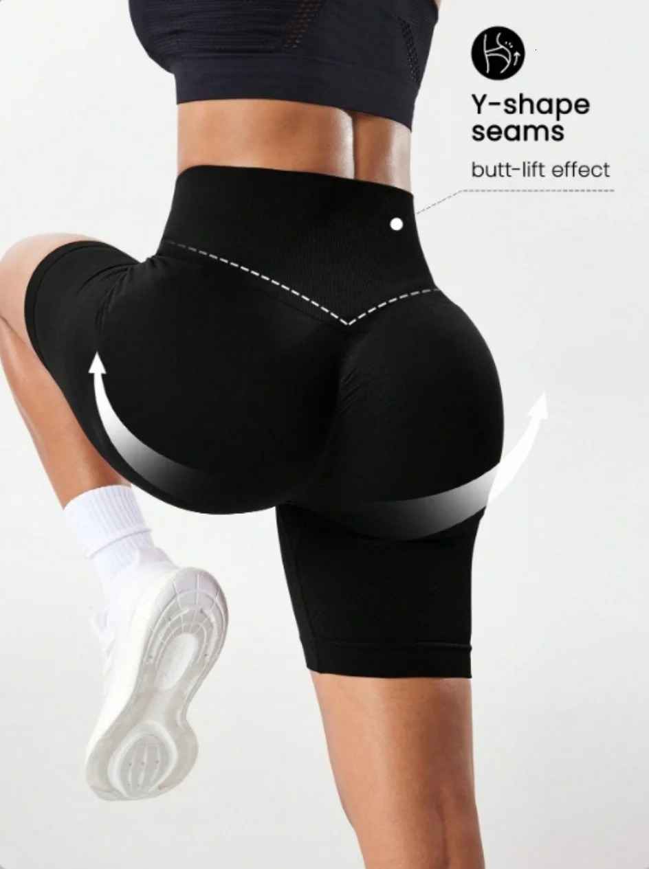 High waisted tight fitting sports shorts for women fitness yoga pants elastic and breathable running pants fashionable and sl 250905
