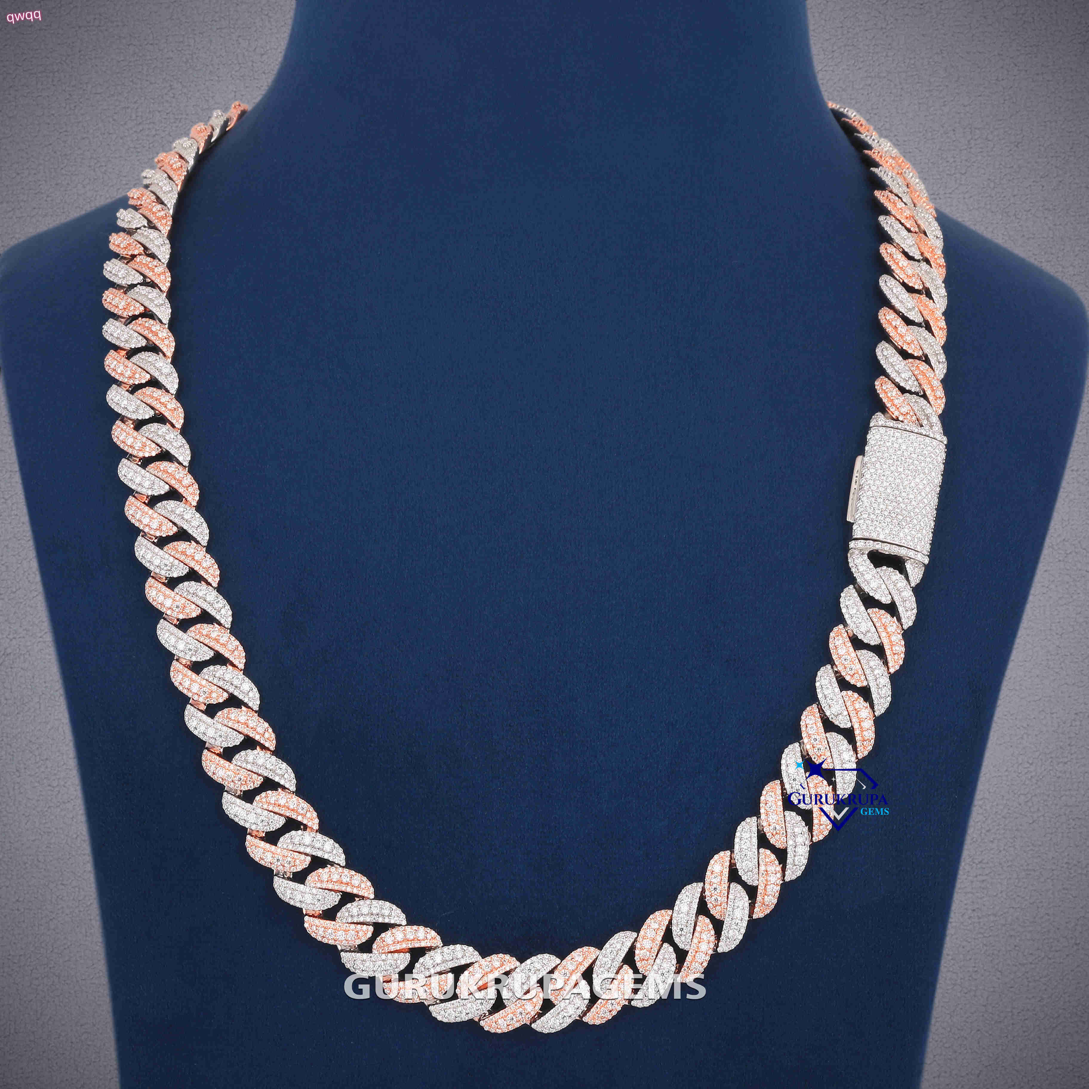 Wholesale VVS Moissanite Iced Chain for Mens 13mm22mm Wide 925 Solid Silver Diamond Rapper Cuban Link Necklace