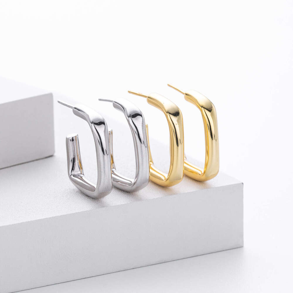 DHpet Women's Fashionable Hollow - tube Stud Earrings, 925 Silver Minimalist and Accessories