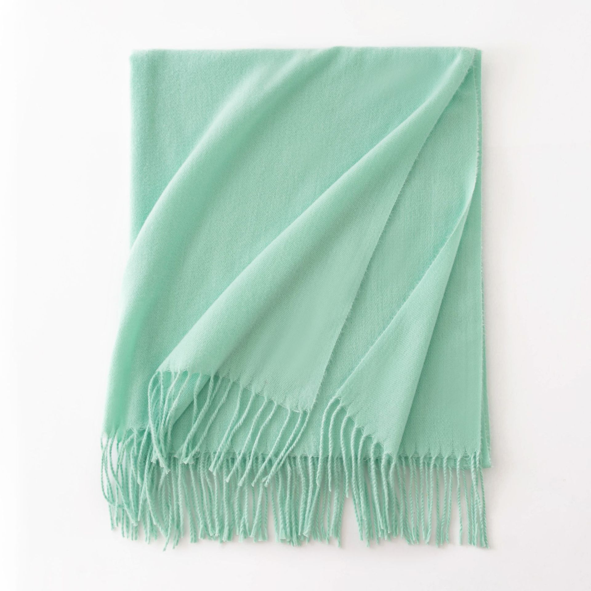 K1823 Soft Touch Scarf Women - Solid Color Long Plaid Scarf, Spring Autumn Lightweight Cashmere Feel Wrap