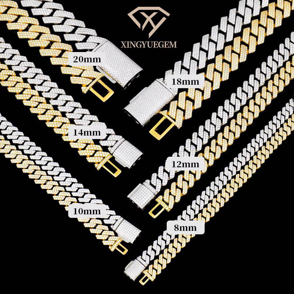 18MM20MM Big Cuban Link Chain for Men Thick Iced Out Chain 18K Gold Plated Moissanite Cuban Necklace Miami Cuban Necklace