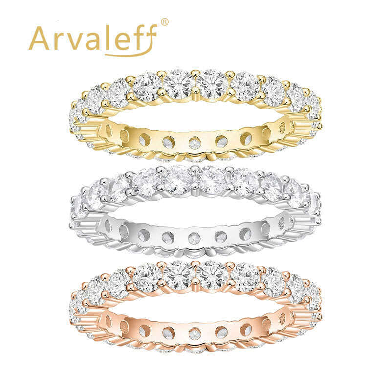 DH collections S925 Silver Rings: Simple and StylishS Pure Silver Ring Simple Fashion Four-Prong Round Zirconia Full Diamond Classic Personality