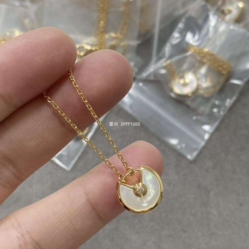 DHpet Amulet Necklace for Women Sier Plated with Rose Gold Natural White Mother-of-Pearl Red Agate Malachite Collarbone Chain