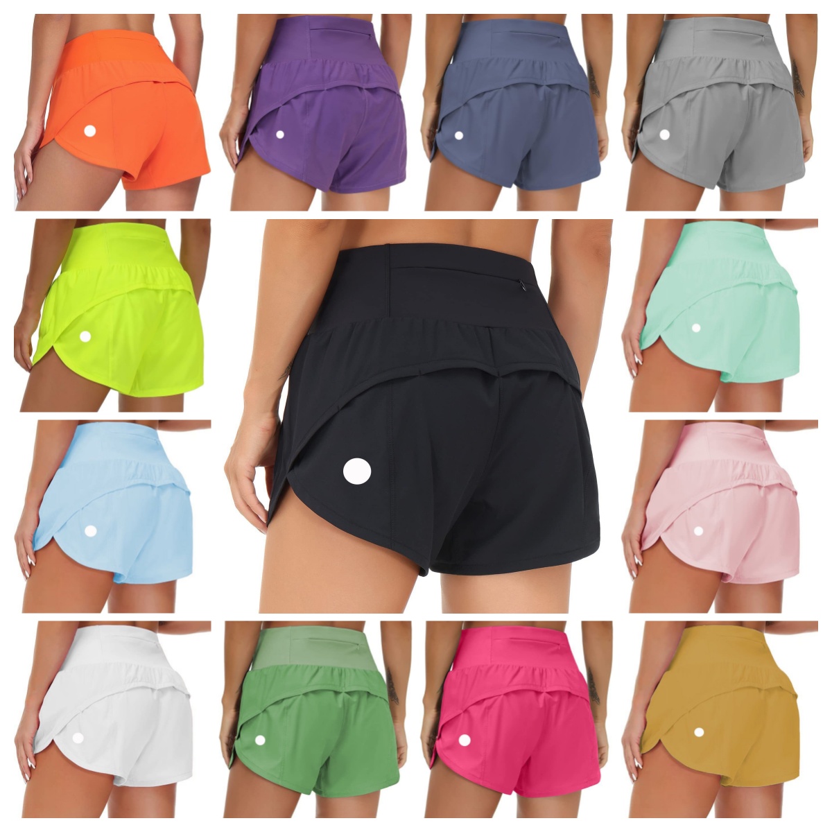 New speed up Short Women's High Waisted Running Quick Dry Athletic Workout Shorts jump close skin have ed Loose no awkward yoga Pilates Jogging pants