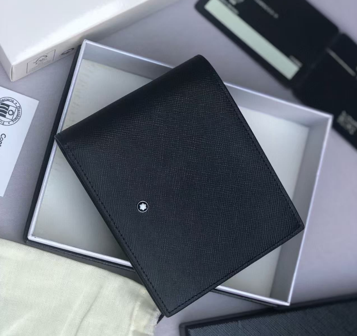 Premium MB Wallets stylish genuine leather wallet Card Holder Montblancs Purse Fashion bags High-Quality Black Leather Wallet by MB with Classic Elegant Design