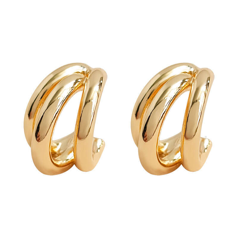 DHpet High - end Geometric - inspired 14K - Plated Silver - Needle Earrings for Women