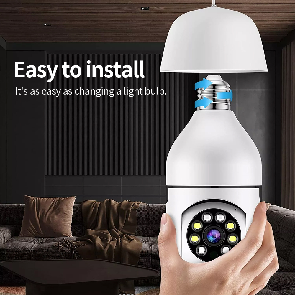 E27 Lamp Socket Bulb Camera Dual Light Full Color 360 Degree Wireless Home Remote Intelligent HD Surveillance Camera
