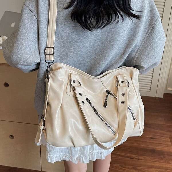 2025 Autumn New Large Capacity Simple Elegant Versatile Tote Fashion Niche Women's Bag
