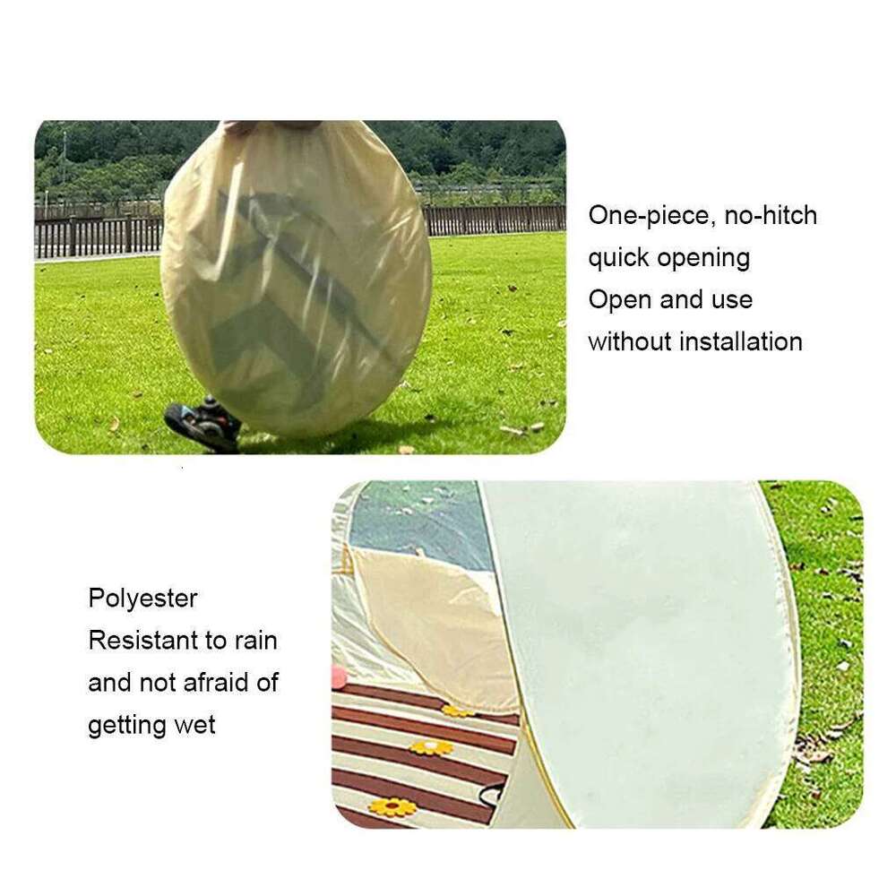Reusable Outdoor Portable Camping One Click Open 3-4 People Large Space Sunshade Sun Shelter Garden Beach Tent