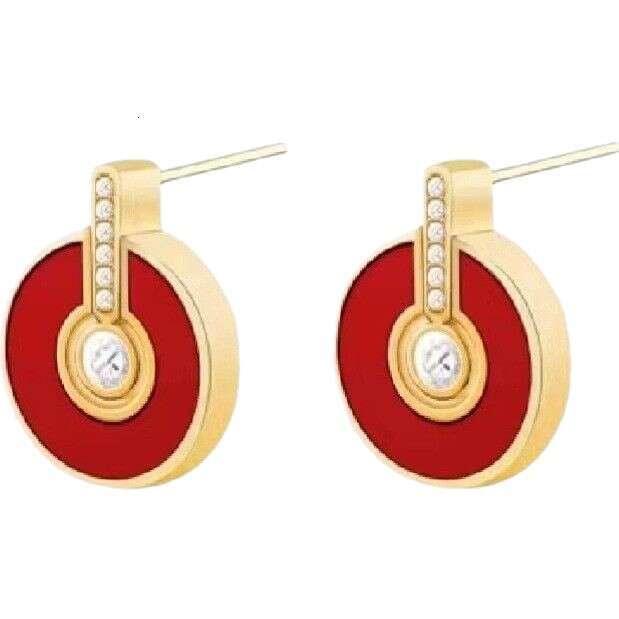 DHpet Versatile enamel luxury high-end style stud earrings and exclusive high-end style collar chain
