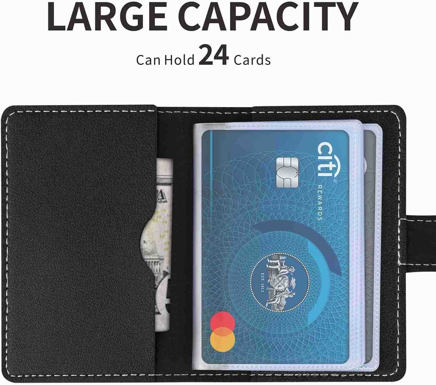 2 Pcs CARD Holder and business card holderSd Card Holder Each Has 26 Card Organizers 2024 New CARD Holders book for Men and Women Z250906