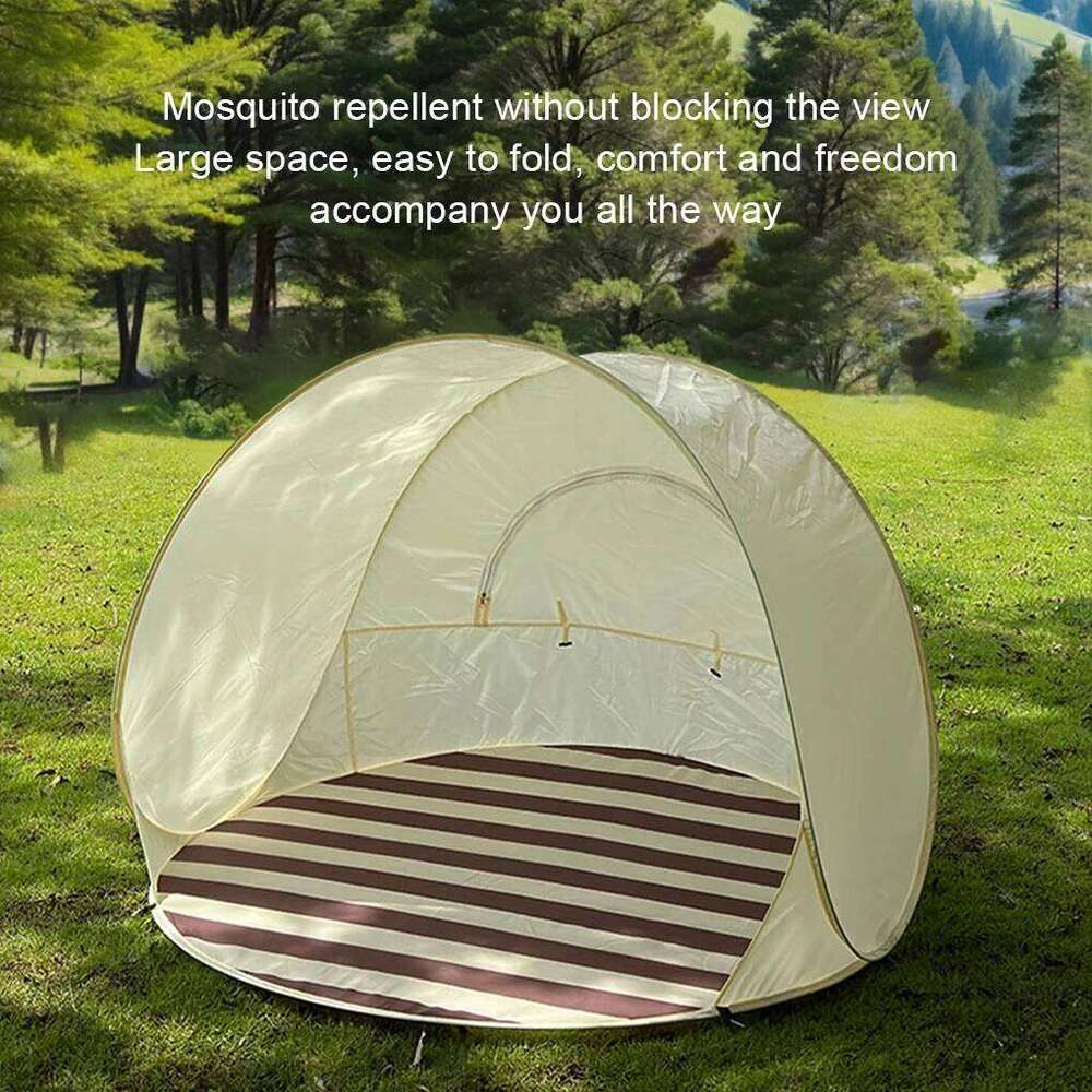 Reusable Outdoor Portable Camping One Click Open 3-4 People Large Space Sunshade Sun Shelter Garden Beach Tent