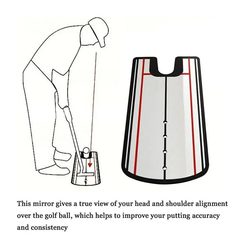 Golf Putting Practice Mirror Alignment Training Aid Putter Eye Line 250906
