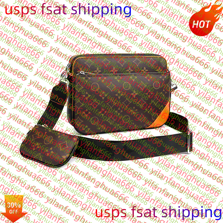 Luxurys Designer bags men Leather Black Flowers Messenger Purse Crossbody Bags Shopping Bag Plain Shoulder bag Handbags Women Wallets purse