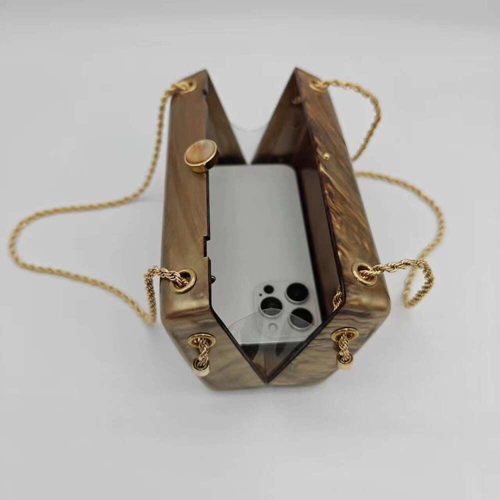 Shoulder for Women, Crossbody Handbag, New Fashion Summer Beach Acrylic Evening Bag, Small Square Bag