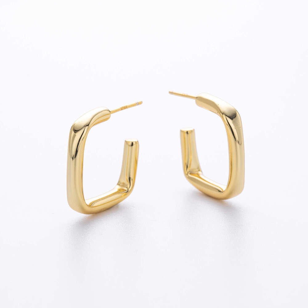 DHpet Women's Fashionable Hollow - tube Stud Earrings, 925 Silver Minimalist and Accessories