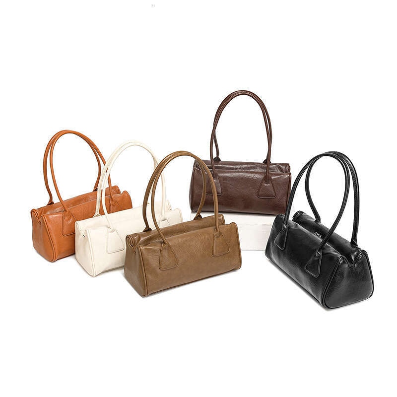 2025 New Simple Underarm Bowling Baguette Triangle Bag Shoulder Handbag Women