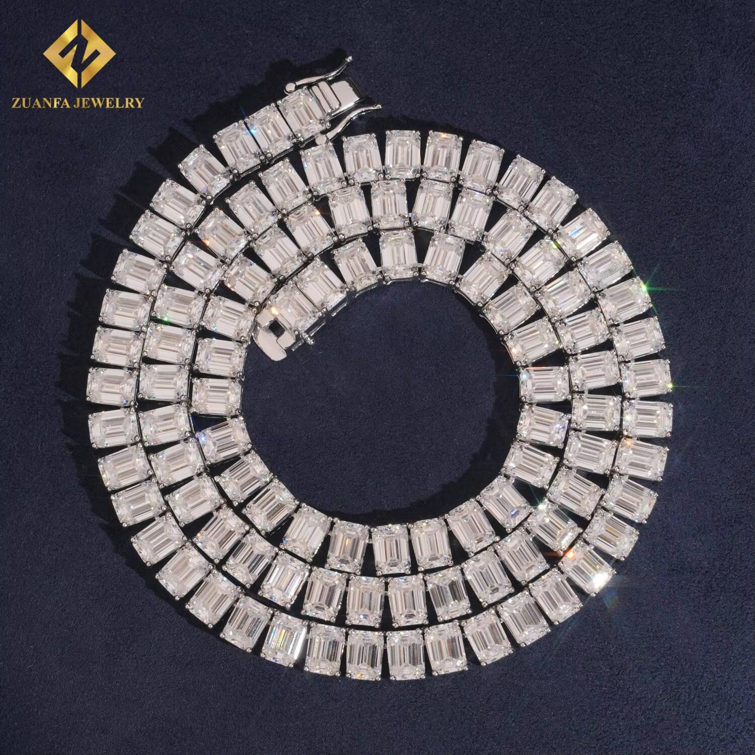 New Arrival Luxury Tennis Chain 925 Silver Moissanite Tennis Chain Pass Diamond Tester with GRA Certification Stone Necklace