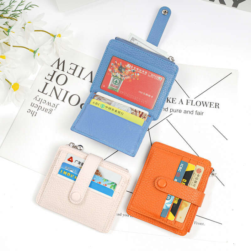 Wallet for Women 2022 New Ladies Zipper Coin Purse Cowhide Buckle Multi-Card Slot Card Holder designer wallet B5