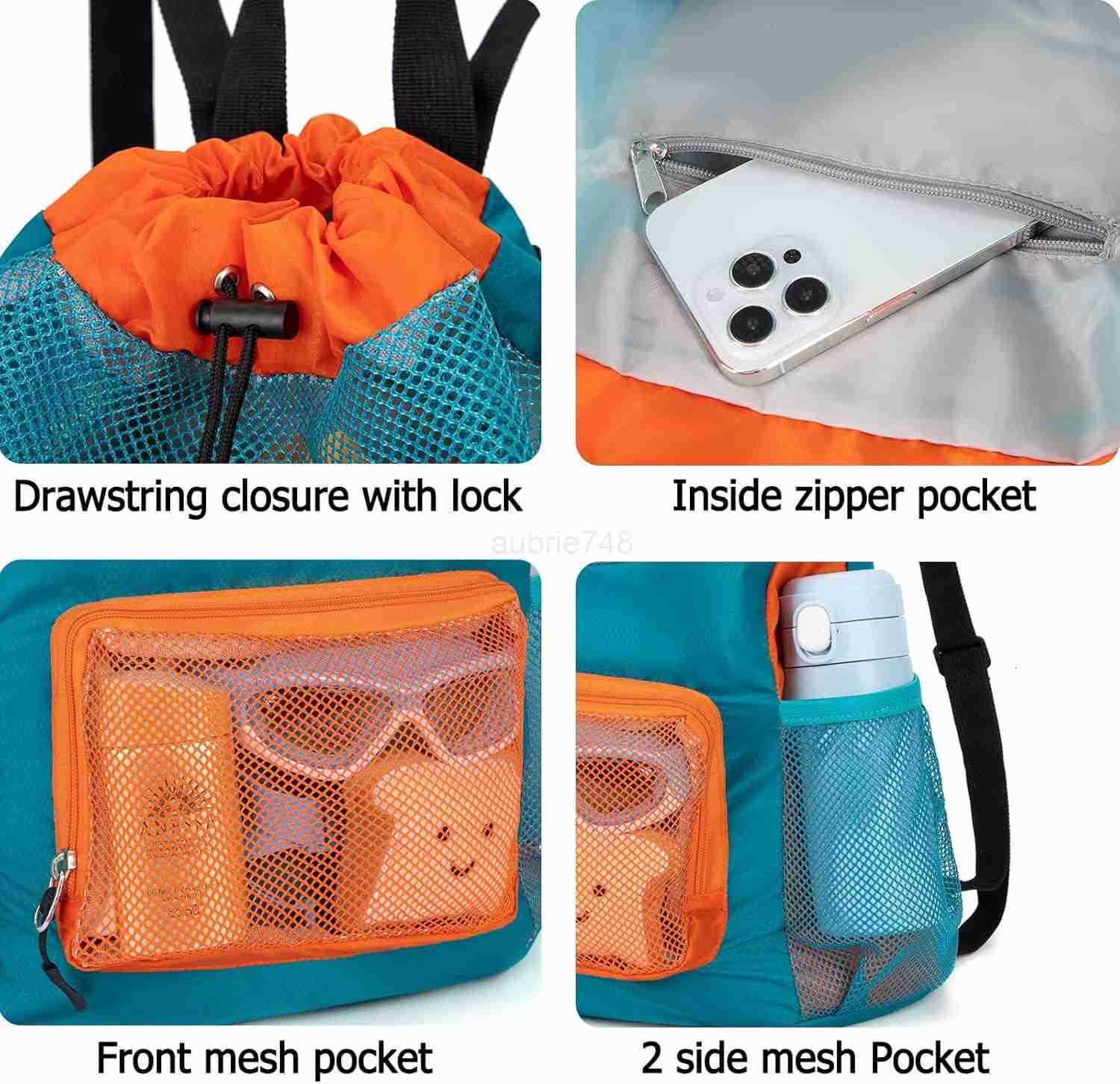 Bag for Kids Drawstring Backpack for Boys Lightweight Mesh Beach Backpack Swimming Pool Sports Gym String Bag GreenZ250906