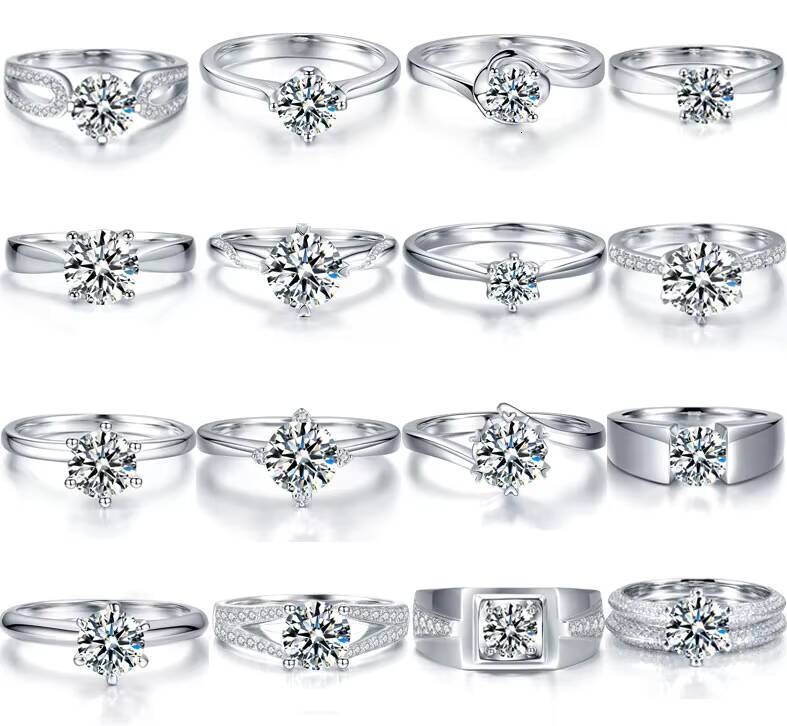 Simple Moissanite Stone Ring Designs Solitaire Gold Ring for Woman