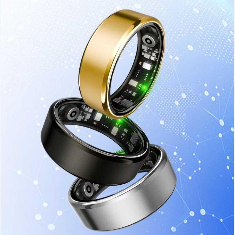 R100 Smart Ring - Matt Finish Stainless Steel with Water Resistance for Health Tracking & Fitness
