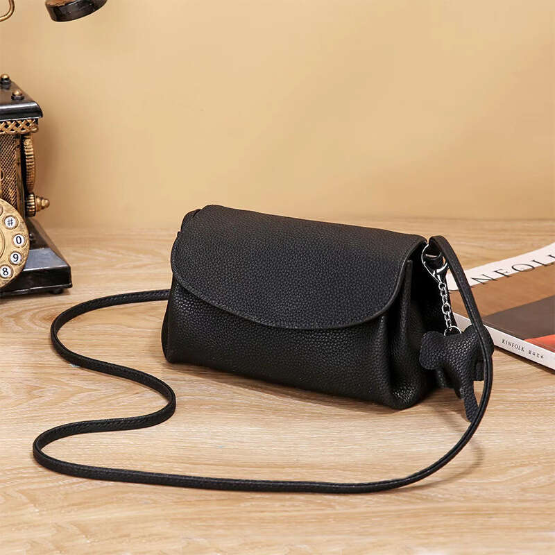 New Korean Style Women's Cowhide Crossbody Bag, Fashionable Versatile Niche High-end Genuine Leather Cloud Bag