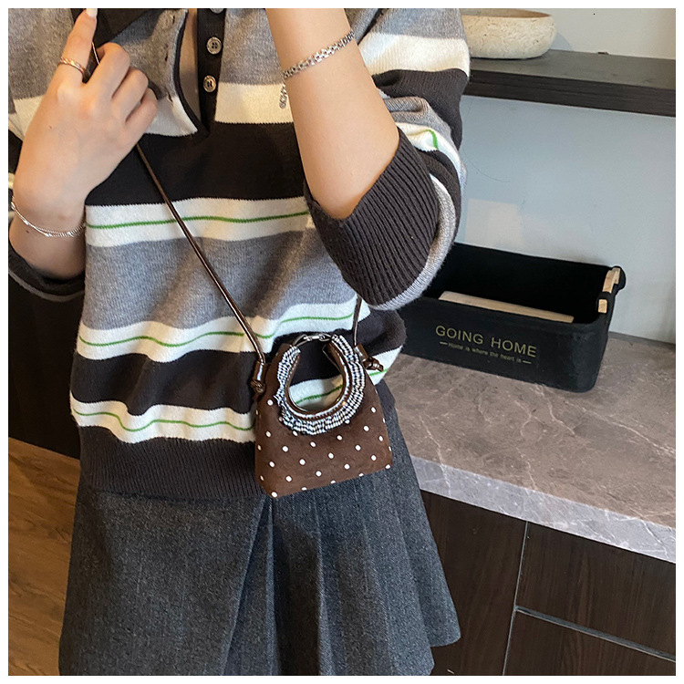 Unique Polka Dot Women's Crossbody design Bag Korean Style Handbag Fashionable And Versatile Autumn New Designer Bag, Women's Shoulder Bag
