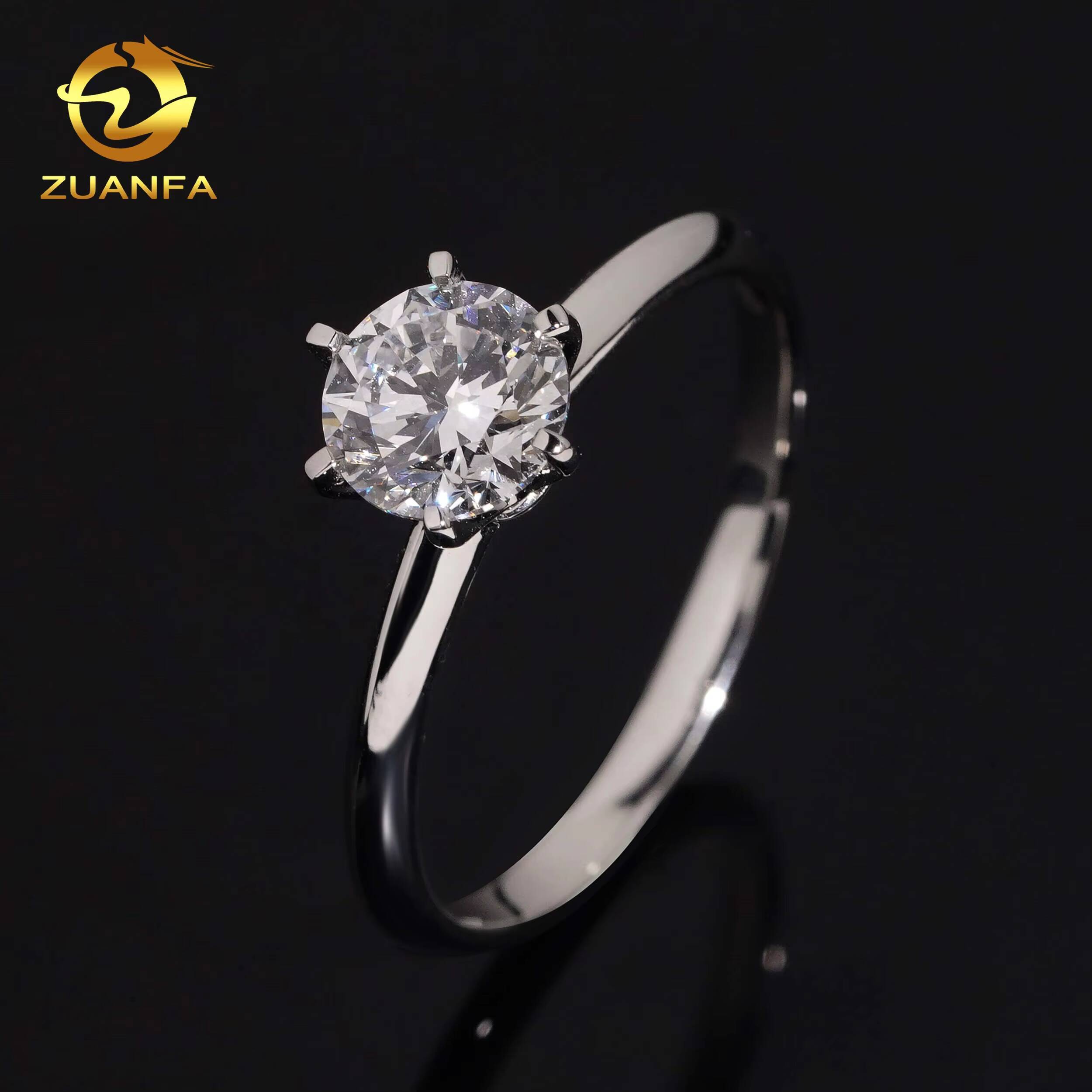 Fine Jewelry Women PT950 Platinum IGI Certificate 101ct Lab Grown Diamond Engagement Ring