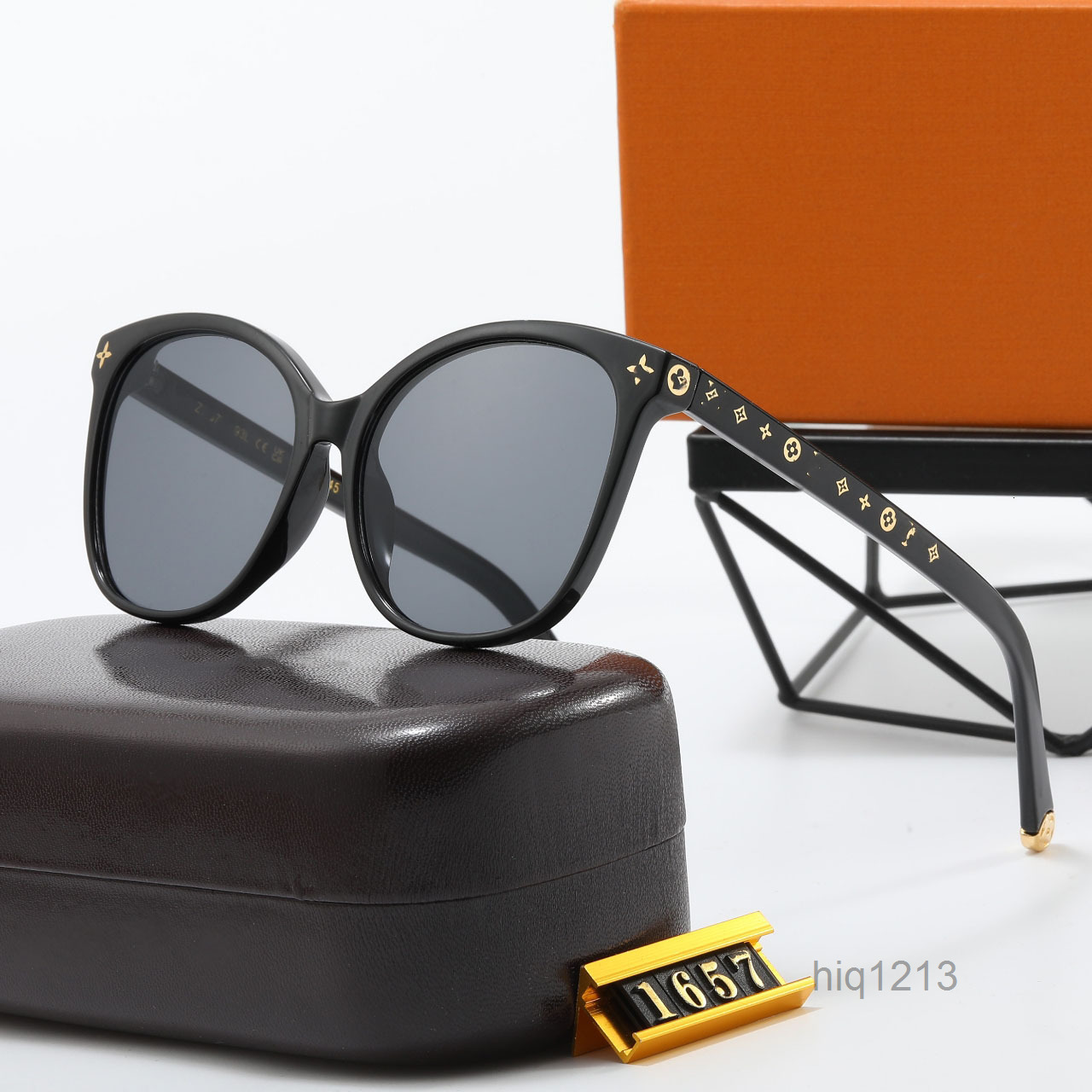 designer luxury Louievuitton louis vouitton lv louis vuittonn sunglasses men glasses for men women Brand Large Frame Personality Fashion NoMakeup Sunshade B V580