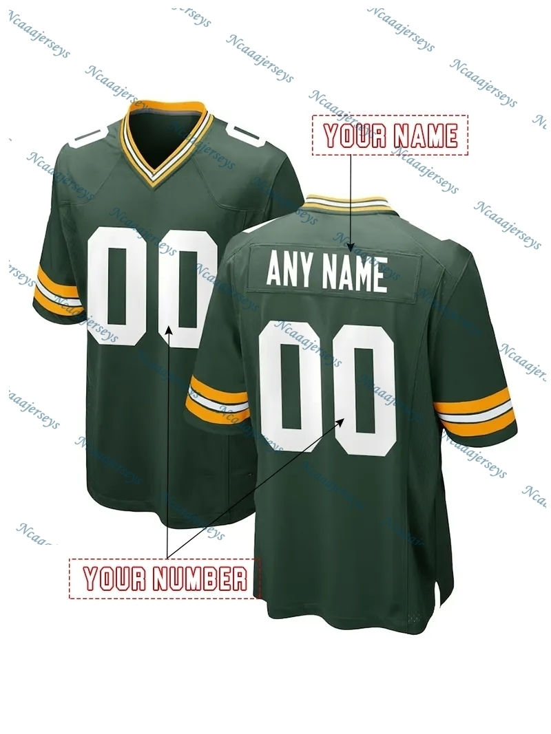 Custom Football Jersey Love Favre White Kraft Reed Men Women Youth Any Name Number Embroidered Letter Number Design Polyester