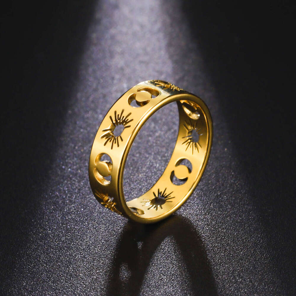 DHpet Unisex Ins - style Stainless Steel Rings with Five - pointed Star for 2025 Winter